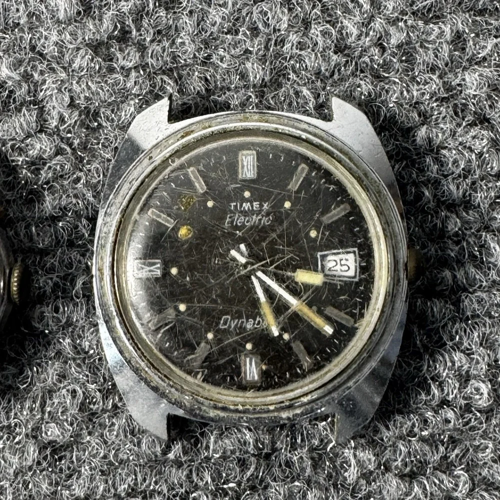Vintage Timex Watch Lot of 4 Parts Repair Electric Mechanical Marlin Dynabeat